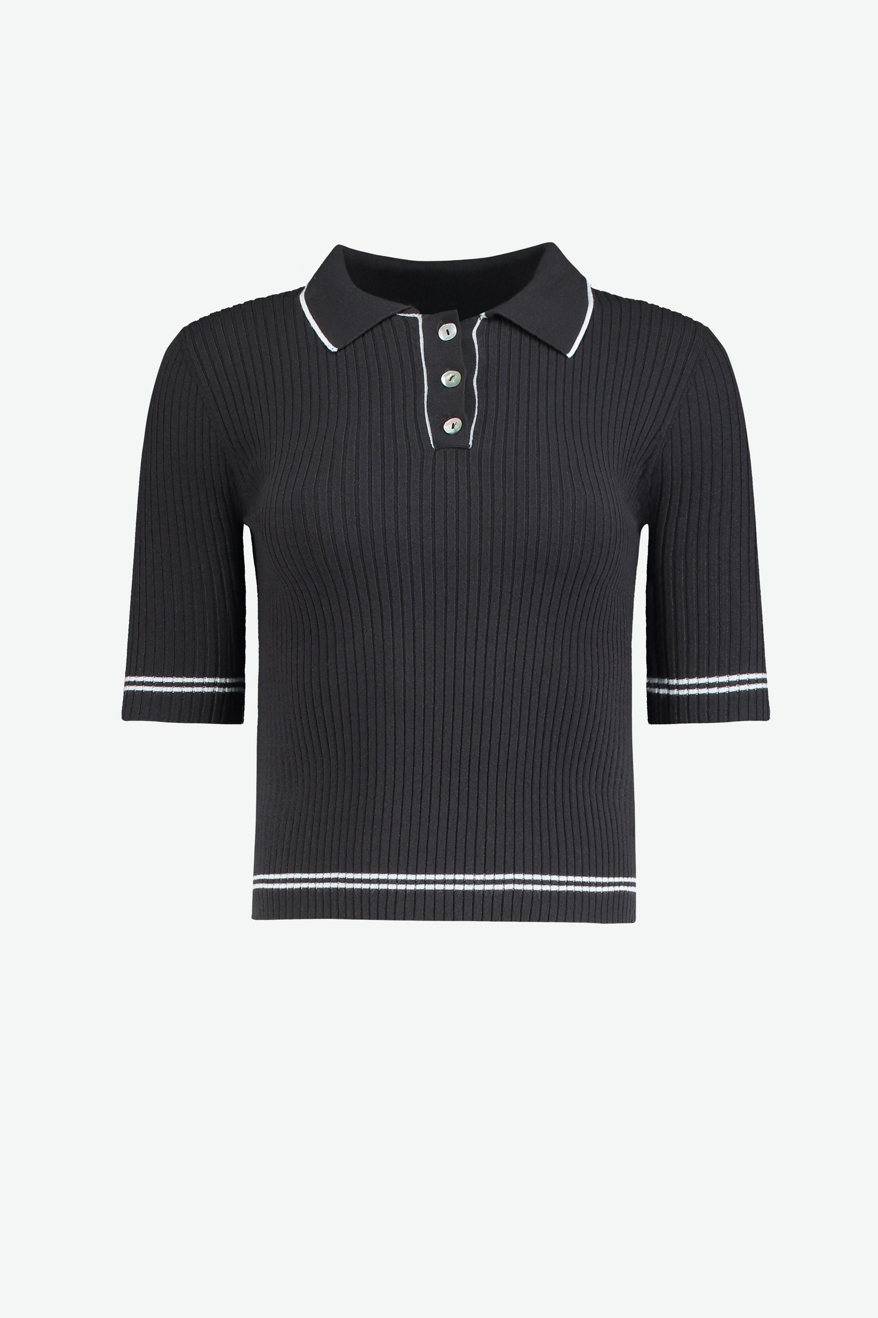 Amber Polo Shirt in Ebano Black