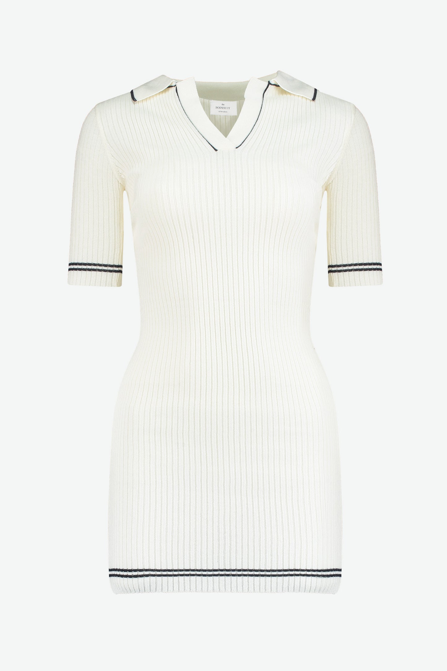 Crushed Short Sleeve Bold Polo Dress main image 1