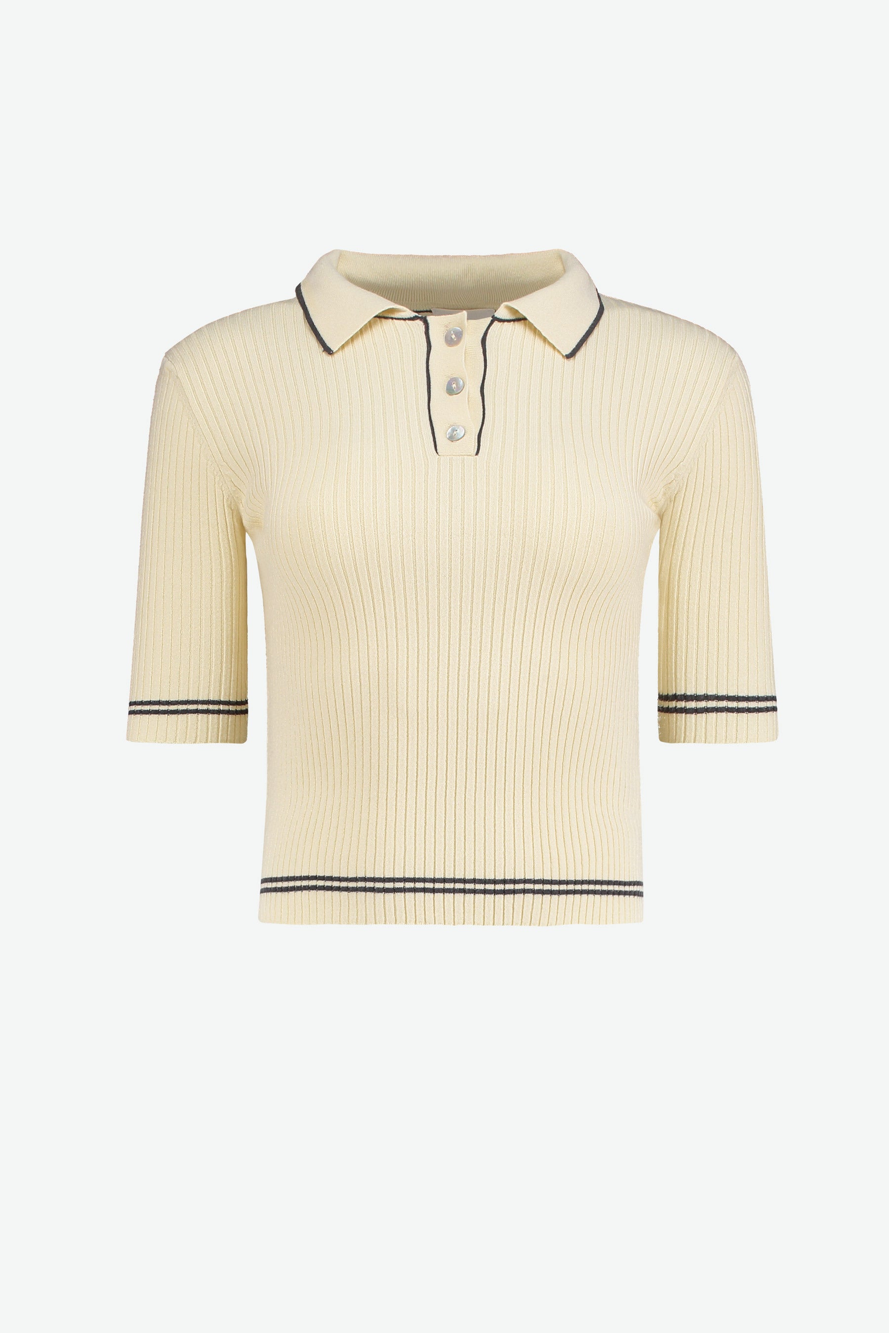 PRE ORDER – Amber Polo Shirt in Ivory