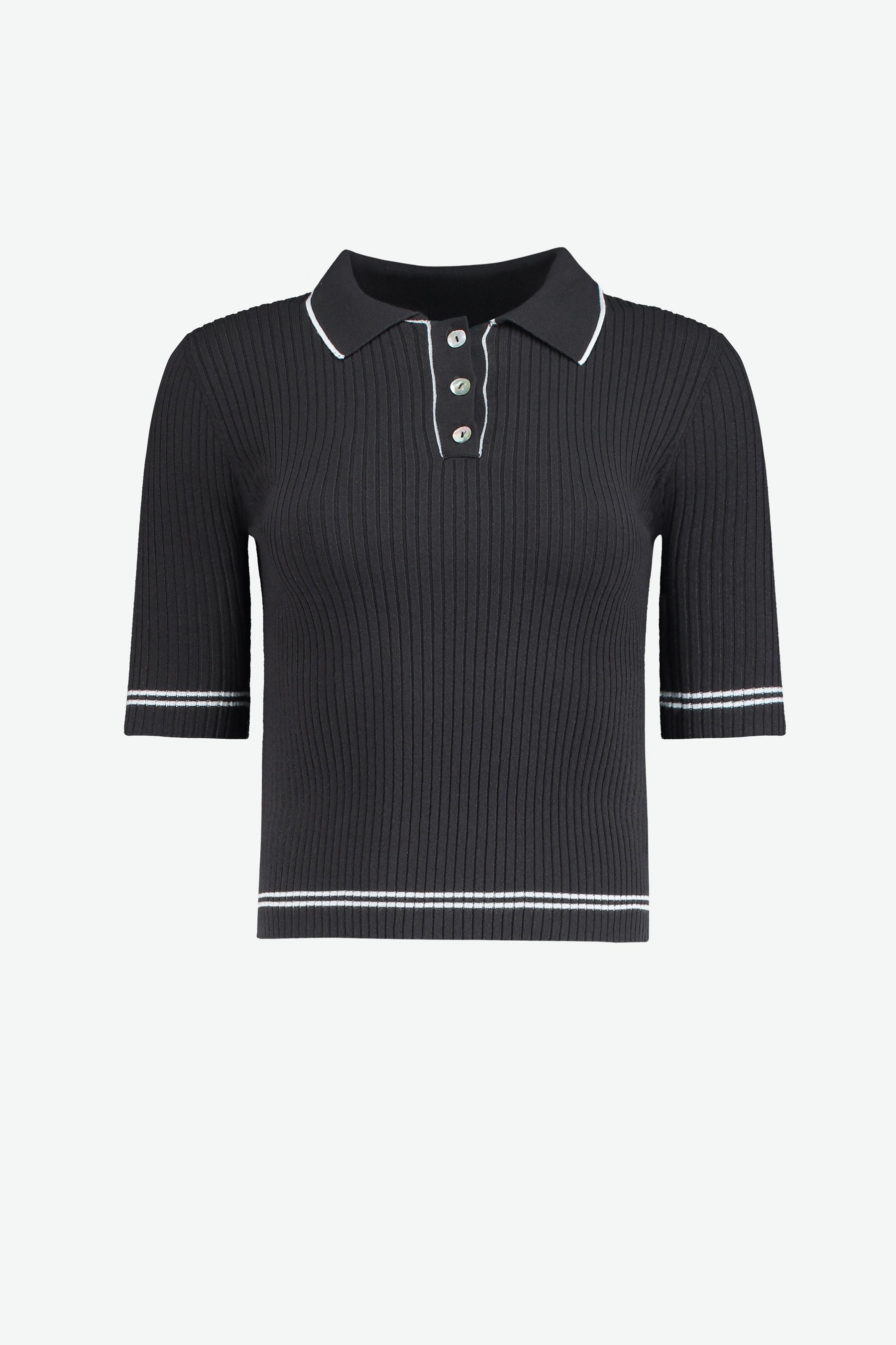 PRE ORDER – Amber Polo Shirt in Ebano Black
